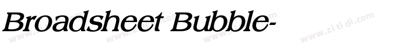 Broadsheet Bubble字体转换